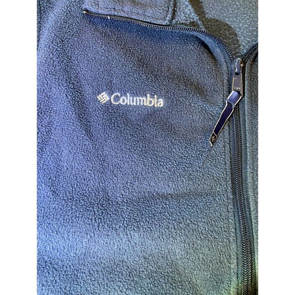 Columbia Fleece Jacket Vest Full Zip, Blue Size Large Adult Mens - Picture 4 of 6